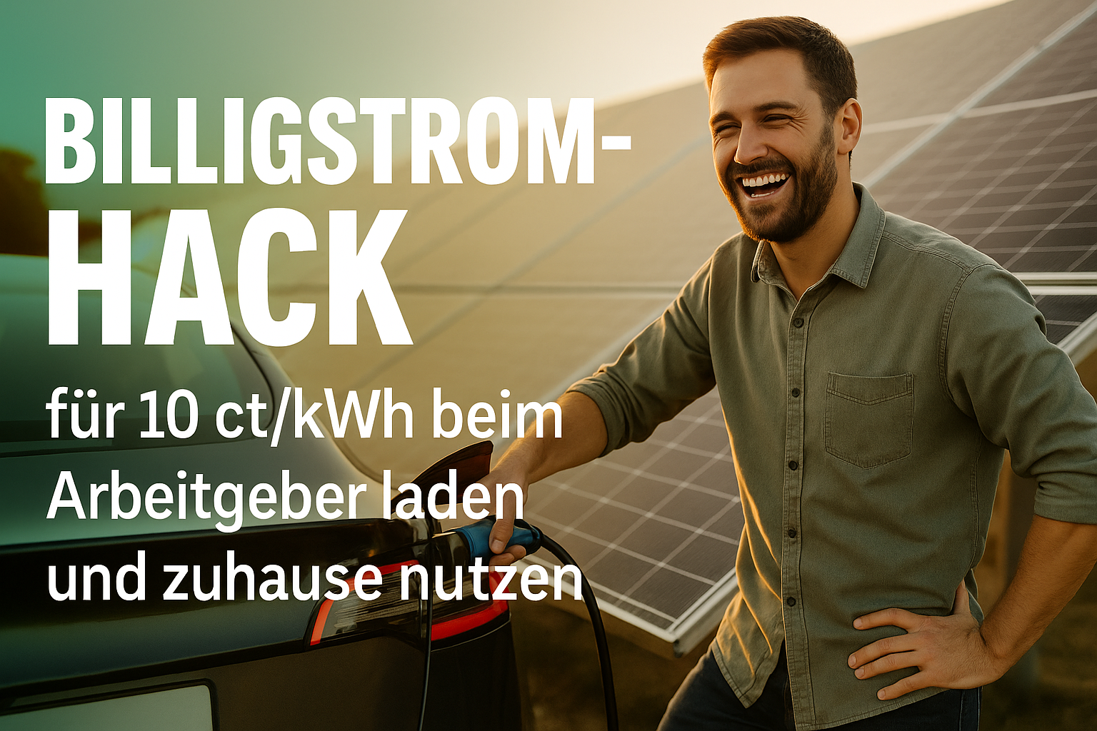 Billigstrom-Hack: Beim Arbeitgeber für 10 Cent/kWh laden und zuhause nutzen